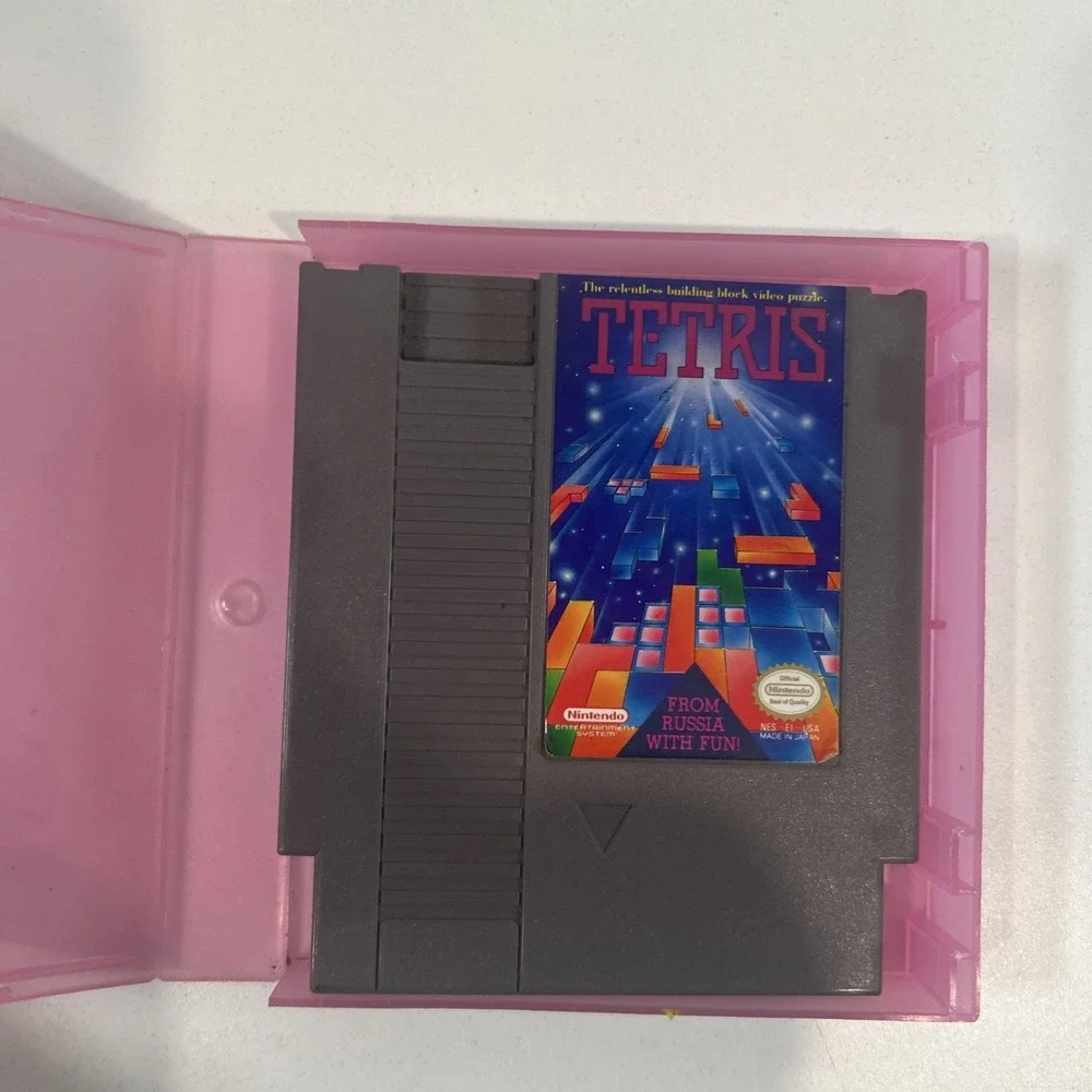 Tetris (Nintendo NES, 1989) Cartridge Only w/ Pink Protective Case – Tested